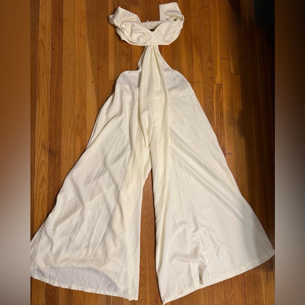 Fashionnova Demi Cut Out Gauze Jumpsuit Butter Yellow MJ3769FN